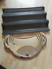 Baguetteblech und Abtropfsieb, Silit, 5 x benutzt