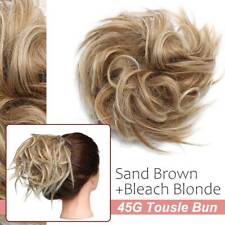 Haarteil Echthaar Dutt Haargummi Wrap Haarverlängerung Haarknoten Hair Bun Messy