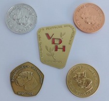 5 alte Medaillen / Plaketten Boxer Klub München Dortmund Heepen + VDH Ehrengabe