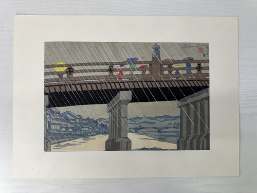 Y10176 woodblock print kyoto - y10176,