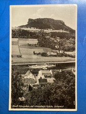 Stadt Königstein mit Lilienstein Sächsische Schweiz • Postkarte 1941 gelaufen