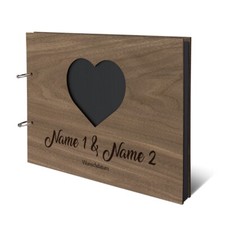 Hochzeit Fotoalbum Holz Gravur