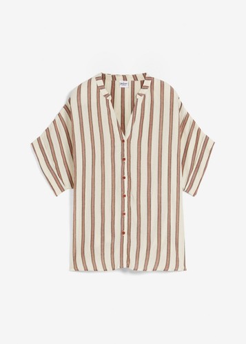 Crinkle bluse kurzarm 40 - bluse,