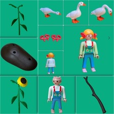 Playmobil Gänseliesel Mädchen mit Zöpfen Gänse 3825 #PM176