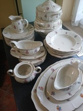 29 Teile Porzellan PMR Bavaria Jaeger & Co  Gold Rand Blumen Motive 