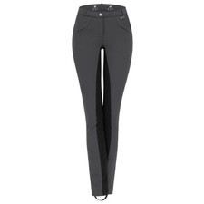 E.L.T Asphalt/Schwarz 44 Reithose Damen Full-Grip Micro Jodhpur