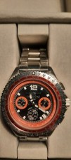 FIREFOX FIGHTER FFS05 Herrenuhr Chronograph schwarz orange 10 ATM Seiko Werk
