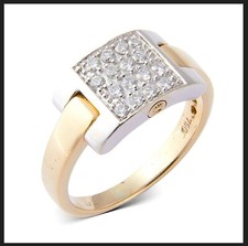 18k 750 weißgold bicolor - weißgold,