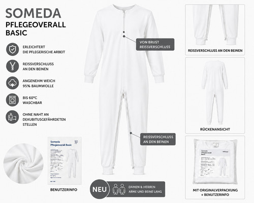 Pflegeoverall basic weiss - pflegeoverall,