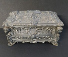 Schöne alte Schmuck Schatulle Metall Italien Mod. Dep.