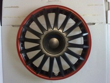 Crystal 14 Zoll Versaco Universalradkappe Radzierblende schwarz mit rotem Rand