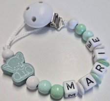 Schnullerkette mit Namen❤️Junge❤️ Mädchen❤️Elefant❤️Holz