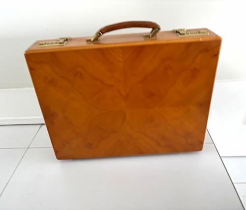Aktenkoffer aus holz braun - holz,