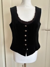 RETTL Damen Gilet "Mariechen", Samt schwarz, Größe 40, Top Zustand