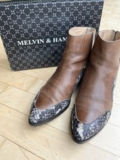 Stiefelette Melvin & Hamilton  Gr 41 Braun Phytonmuster