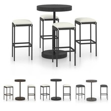 Gartenbar Set Poly Rattan