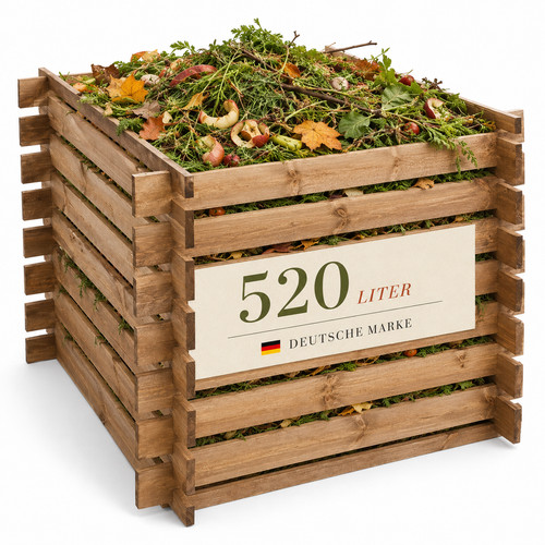 Komposter aus dickem holz - komposter, cm