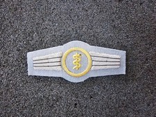 (A31-9) Bundeswehr Sanitäter Gold Tätigkeitsabzeichen Stoff Handgestickt