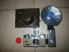 Argus Kamera mit Blitz und Belichtungsmesser und Tasche