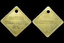 BIERMARKE: "Flaschenpfand". BRAUEREI JOH. HUMBSER A.-G. FÜRTH / BAYERN.