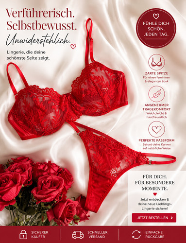 Blumenbestickter und slip - bh,