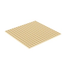 1x Lego Bau Platte 16x16 beige