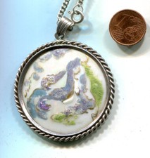 Medaillion Kette   Porzellan