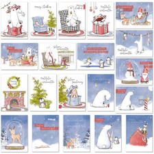 Weihnachtskarten Set 20 Postkarten Weihnachtsmotive Karten für Weihnachten Gruß