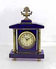 Seikosha Seiko blaue Glas Tischuhr Antik Vintage Uhr um 1920 - 25079 -