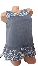 MUSTANG True Denim Sommer Tunika Tanktop mit Stickerei Rüsche Longshirt Gr:36