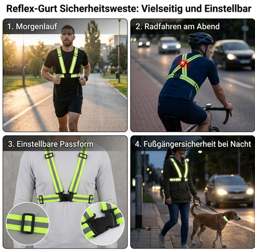 Warnweste fahrrad joggen - warnweste,