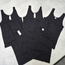 Petite Fleur Damen Unterhemden Top 5 Stück Schwarz 42 Bis 60 (1 216) Übergröße