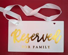 Schild Holz Reserviert für Familie Hochzeit 4 Stück