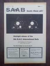 Saab 96, RAC Rally, Werbung advert pubblicità Reklame, 1960