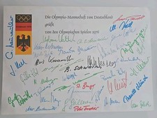 OLYMPIA TEAM XXL 1976 AUTOGRAMM SIGNIERT ORIGINAL  A4 FORMAT Autograph Signed 