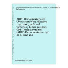 ADFC-Radtourenkarte 26 Oberbayern West München 1:150.000, reiß- und wetterfest, 