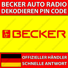 Becker radio dekodieren pin - ✅becker,