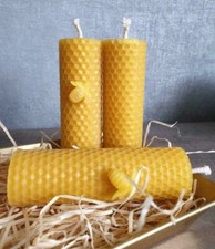 3 Stück Bienenwachskerzen