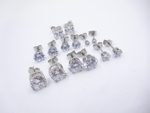 Damen ohrschmuck edelstahl mit - edelstahl,