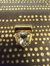 9 Karat Echt Gold Anhänger Weißtopas 375 Gelbgold Katja Lührs KLS NEU 