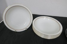 Arzberg Secunda Athena weiß Form 2075  -  6 Suppenteller Dekor - Goldrand