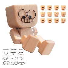 Wackelnde Holzfigur Mit Blumen