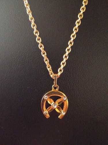 Kette goldfarben mit hufeisen - kette,