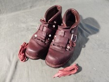 Braune Leder Schuhe Skischuhe