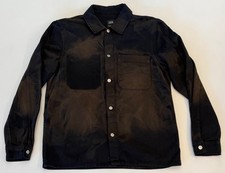 Herren Zara Dünne Jeans Jacke Braun Schwarz Gr. L 7446/450/800