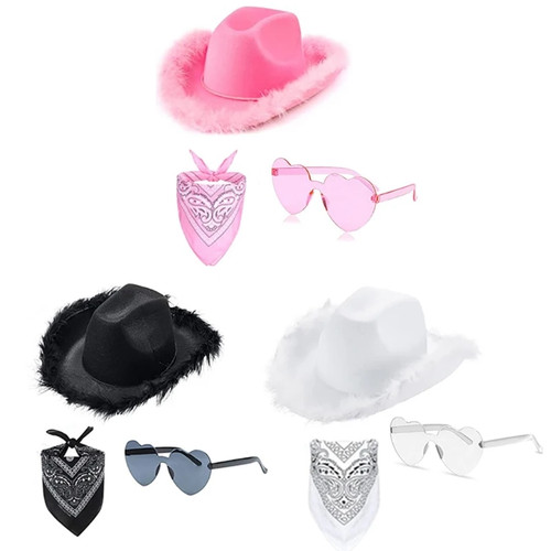 Cowboy hut set bandanas brille - hut,