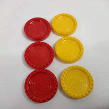 MB Vier gewinnt - Ersatz-Spielsteine 6 Stück 3 x gelb + 3 x rot