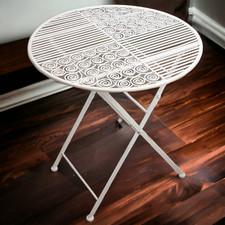 Balkontisch XXL Gartentisch Esstisch Metall Tisch Shabby Chic Landhaus Stil rund