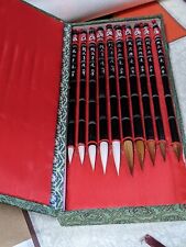 10 St.Pinselstift Kalligraphie Chinesische Pinsel Brush Künstlerpinsel Pinselset