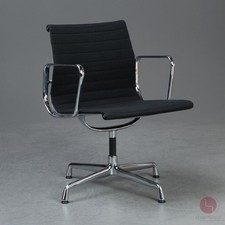 Vitra EA 108 Aluminium chair Hopsak Schwarz verchromt Besucherstuhl Bürostuhl